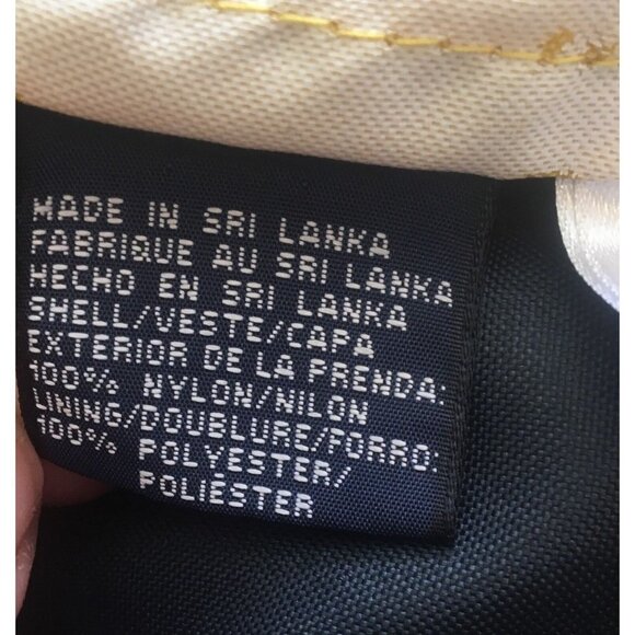 Vtg Hilfiger Tommy Jeans Spell Out Nylon Zipper Jacket Navy Yellow XL - Picture 10 of 12